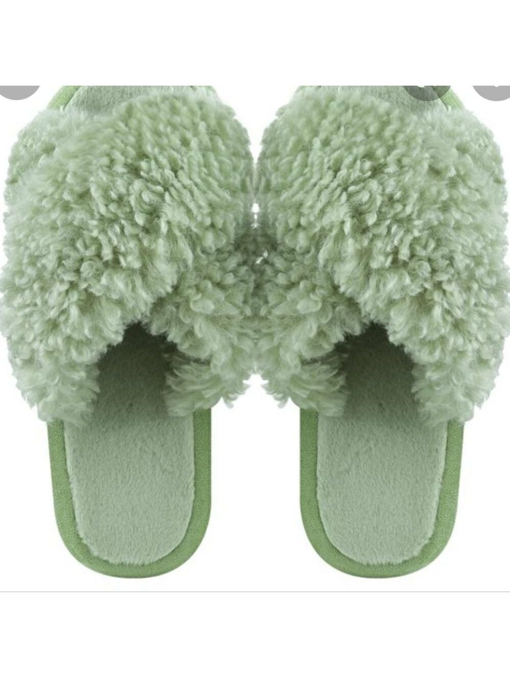 New Smiry Women's Fluffy Furry House Slippers Size 7.5-8.5 - Picture 4 of 8